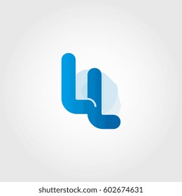 logo letters ll blue