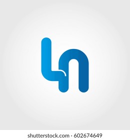 logo letters ln blue
