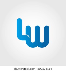 logo letters lw blue