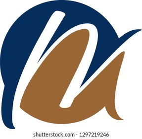 logo with letters M in the circle.