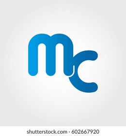 logo letters mc blue