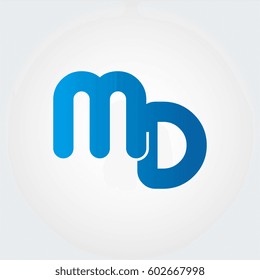 logo letters md blue