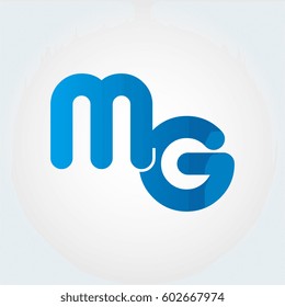 logo letters mg blue