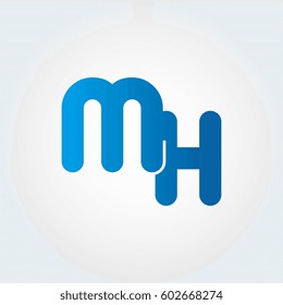 logo letters mh blue