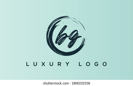 logo letters monogram icon alphabet BG or GB