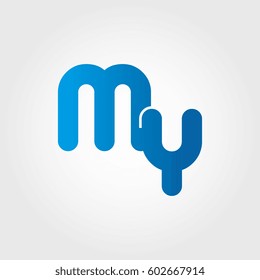 logo letters my blue