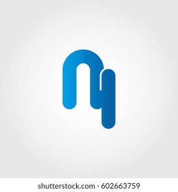 logo letters ni blue
