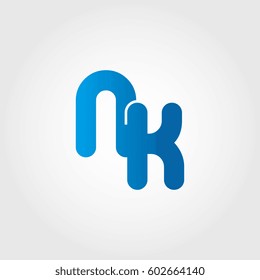 logo letters nk blue