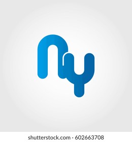 logo letters ny blue