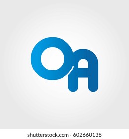logo letters oa blue