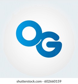 logo letters og blue