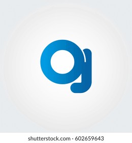 logo letters oj blue