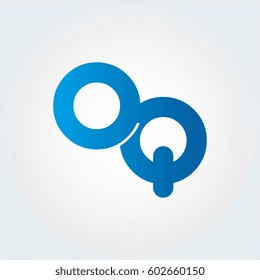 logo letters oq blue
