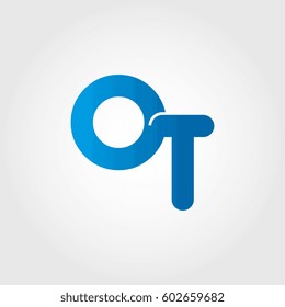 logo letters ot blue