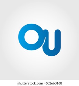 logo letters ou blue