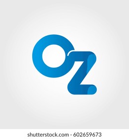 logo letters oz blue