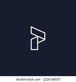 logo letters p design.modern logo set creative monogram inspiration template