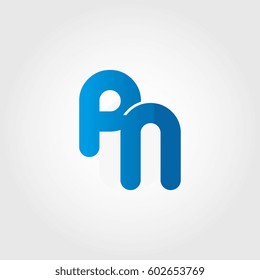 logo letters pn blue