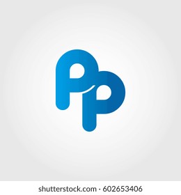 logo letters pp blue