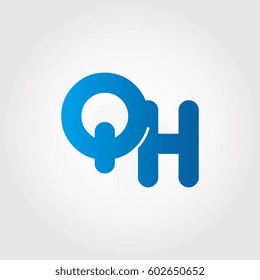 logo letters qh blue
