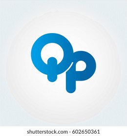 logo letters qp blue