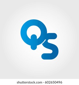 logo letters qs blue