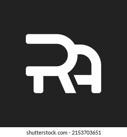 logo letters R and A that form a dynamic and simple character