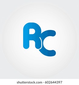 logo letters rc blue
