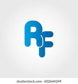 logo letters rf blue