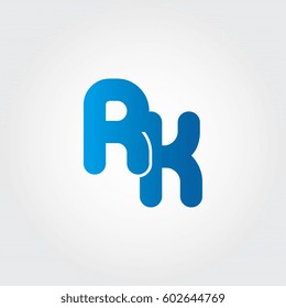 logo letters rk blue