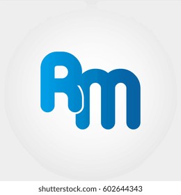 logo letters rm blue