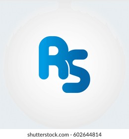 logo letters rs blue