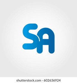 logo letters sa blue