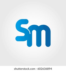 logo letters sm blue