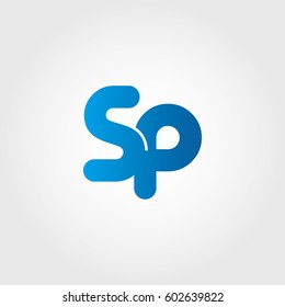 logo letters sp blue