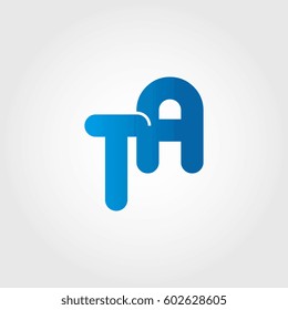 logo letters ta blue