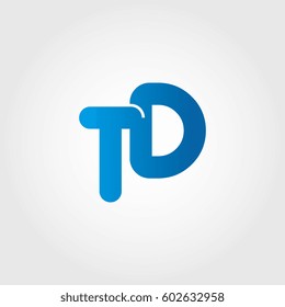 logo letters td blue