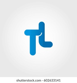 logo letters tl blue