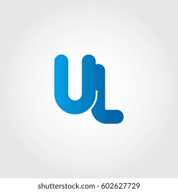 logo letters ul blue