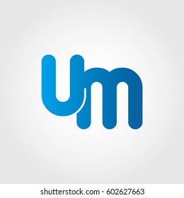 logo letters um blue