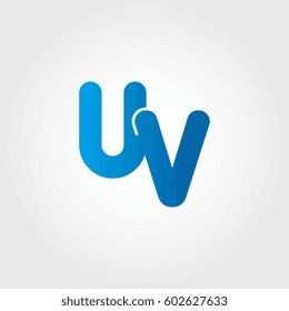 logo letters uv blue