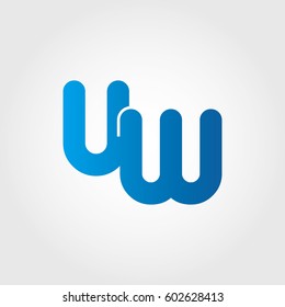 logo letters uw blue