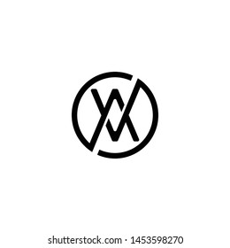 logo letters a and v, black and white
