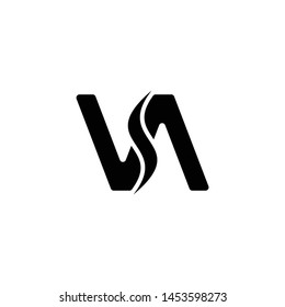 logo letters a and v, black and white