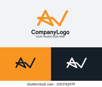 logo letters A or A and V, with the concept of the letter A that resembles a star
