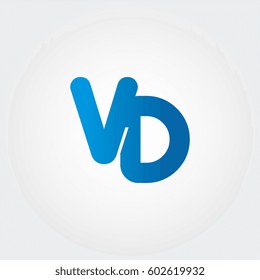 logo letters vd blue