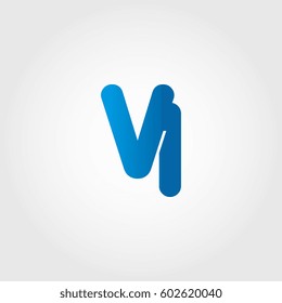 logo letters vi blue