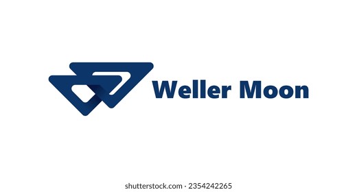 
the logo with the letters w and m is dark blue