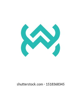 a logo from the letters A and W is made with a touch of simple and modern style. AW or WA logo