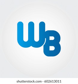 logo letters wb blue